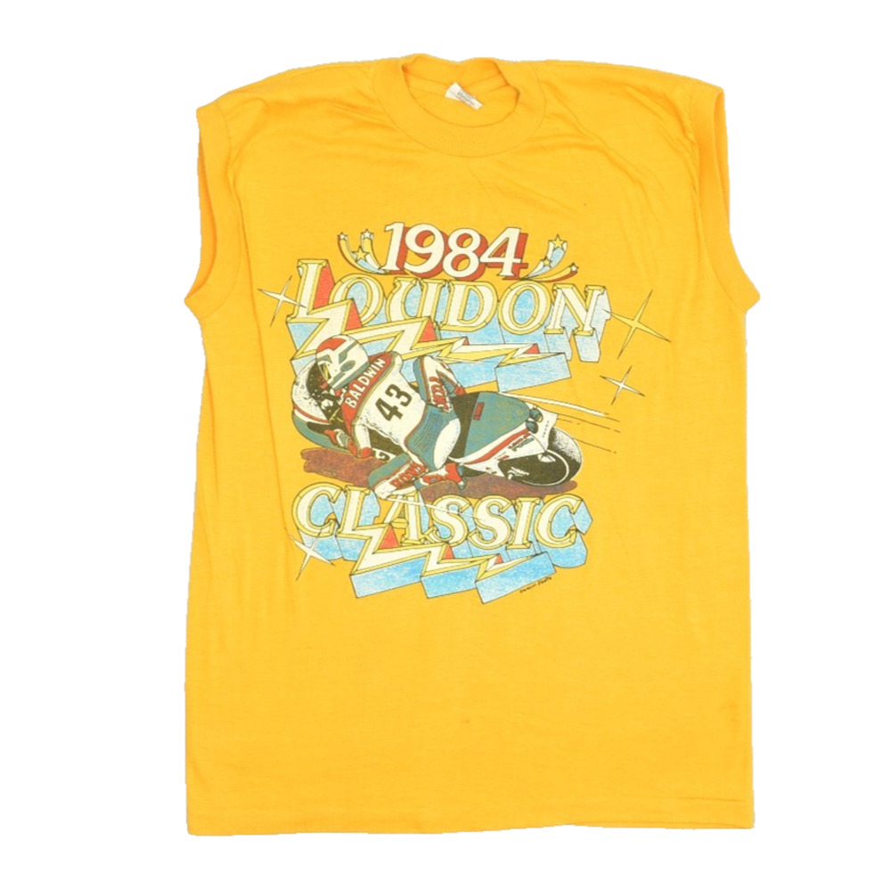 Vintage 1984 Loudon Classic Motorcycle Racing T-Shirt Regular Size L